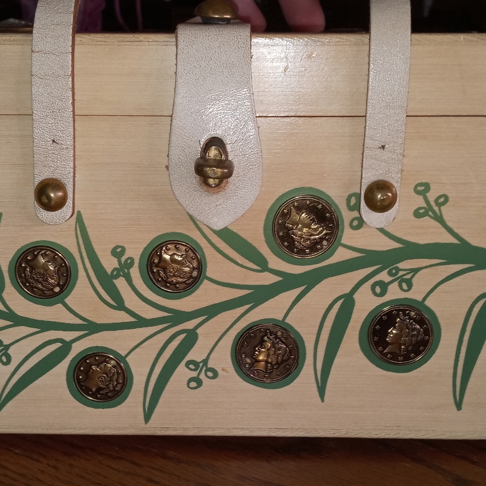 Vintage ENID COLLINS  MONEY TREE Original wooden box bag